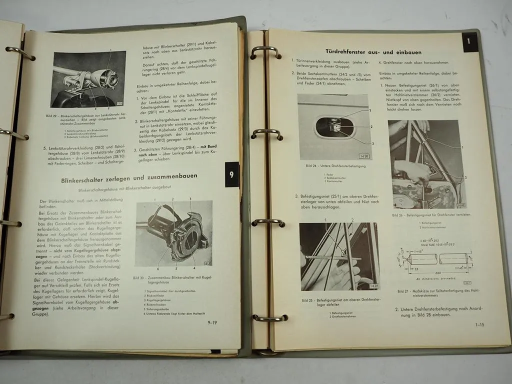 Opel Kadett A / B Werkstatthandbuch Reparaturanleitung in 2 Bänden 1962 - 1966