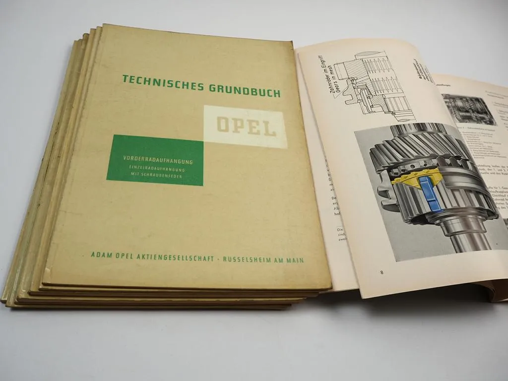 Opel Kapitän Olympia Rekord P1 P2 Werkstatthandbuch Technisches Grundbuch 1962