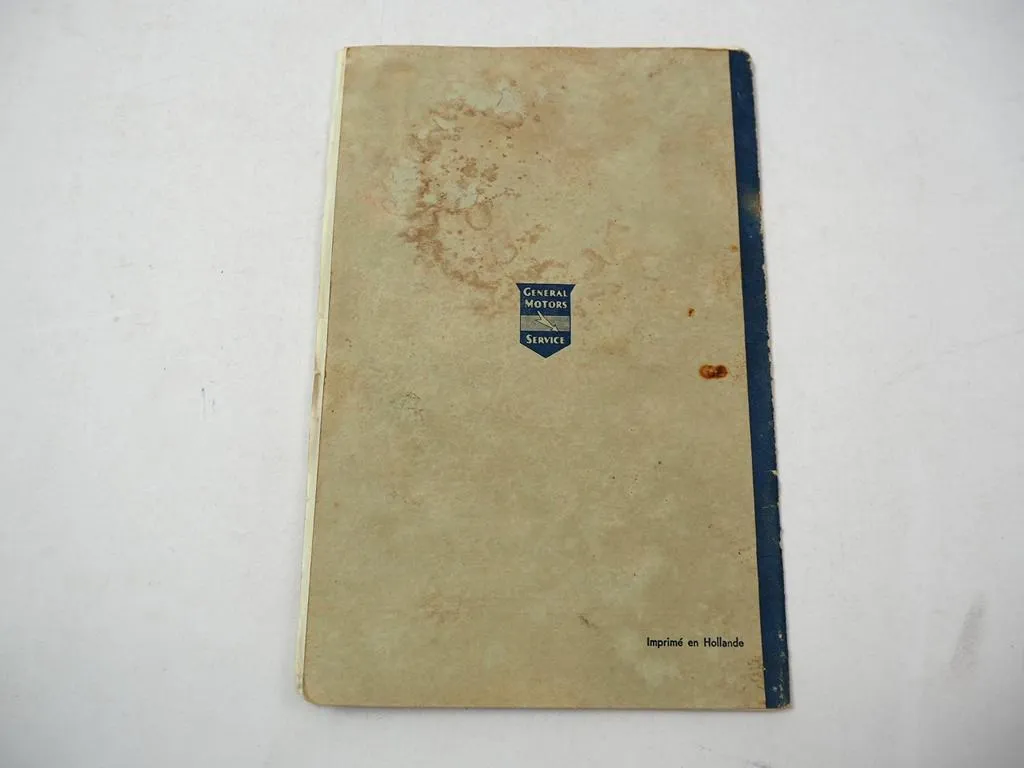 Opel Kapitän P2.6 Manuel dutilisation et dentretien ca. 1960