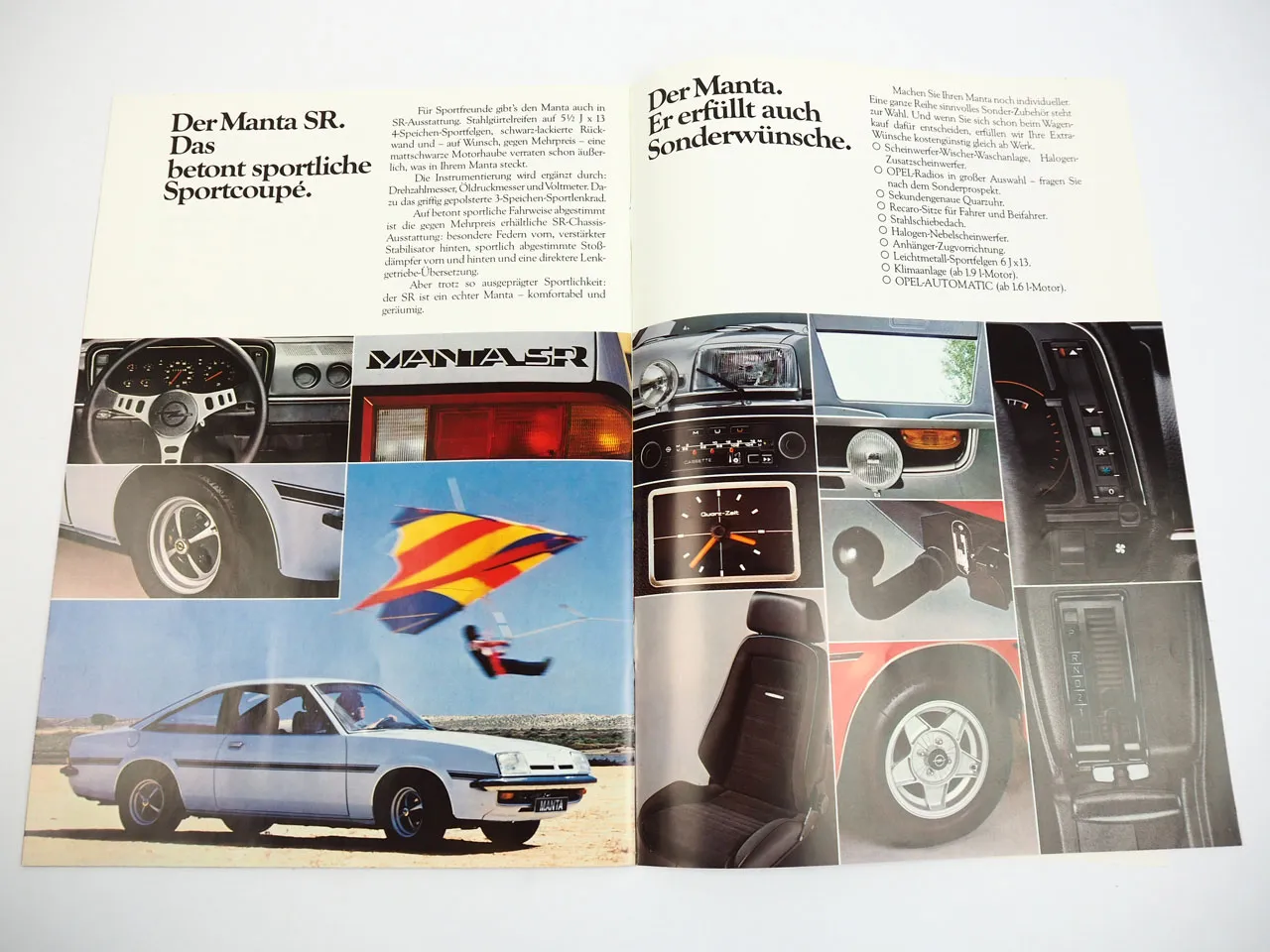 Opel Manta B CC Prospekt Technische Daten 1979