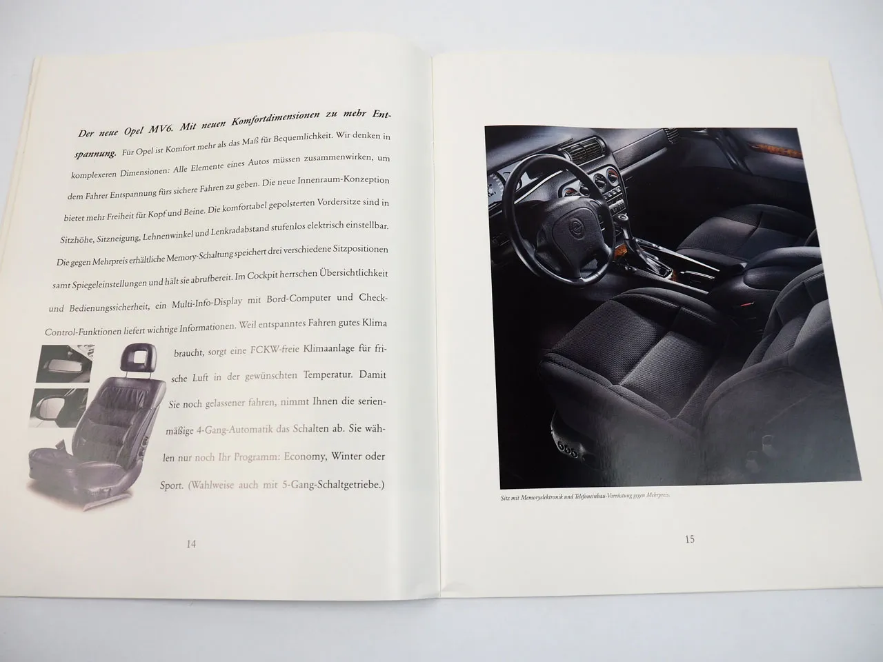 Opel Omega B MV6 Limousine Caravan Prospekt Technische Daten 1994