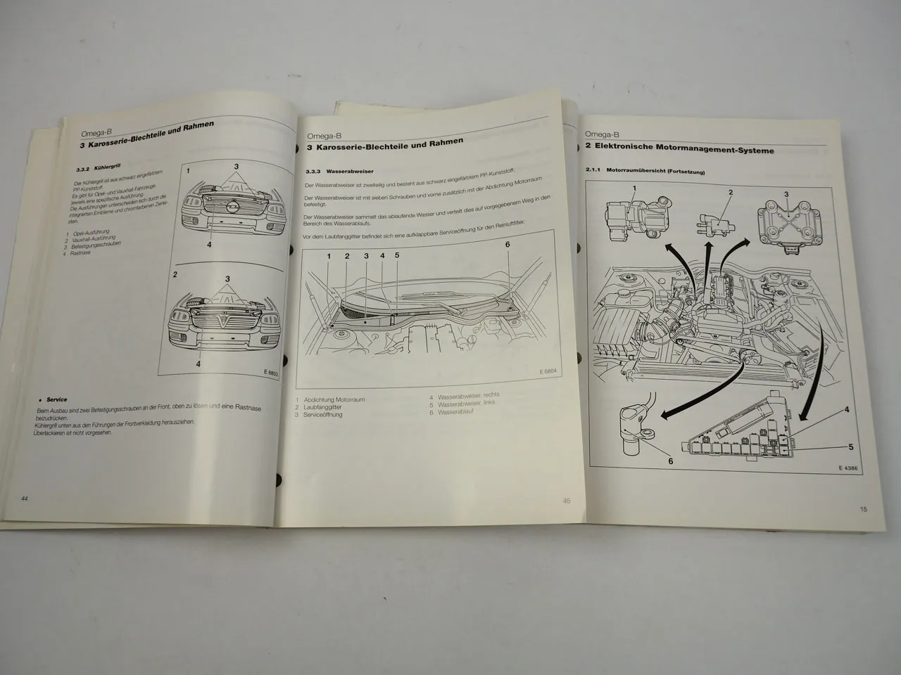 Opel Omega B Technische Neuheiten Dokumentation Werkstatthandbuch 1994