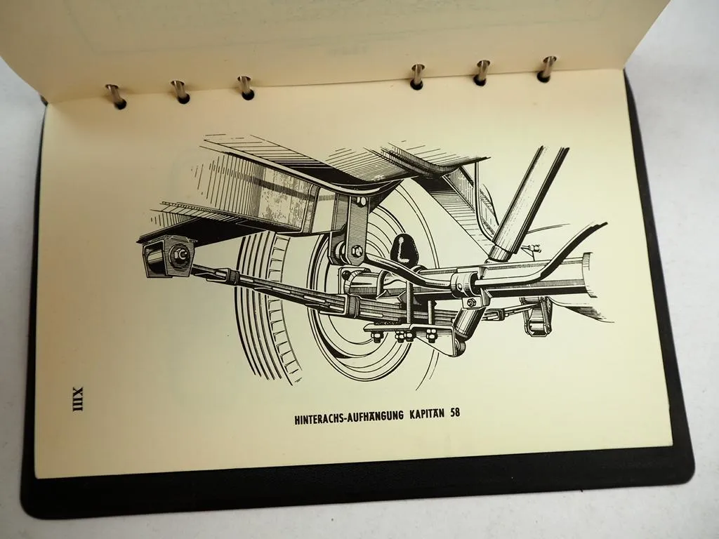 Opel PKW Datenhandbuch 1959 & Zahlen 1958 Olympia Kapitän Technik im Vergleich
