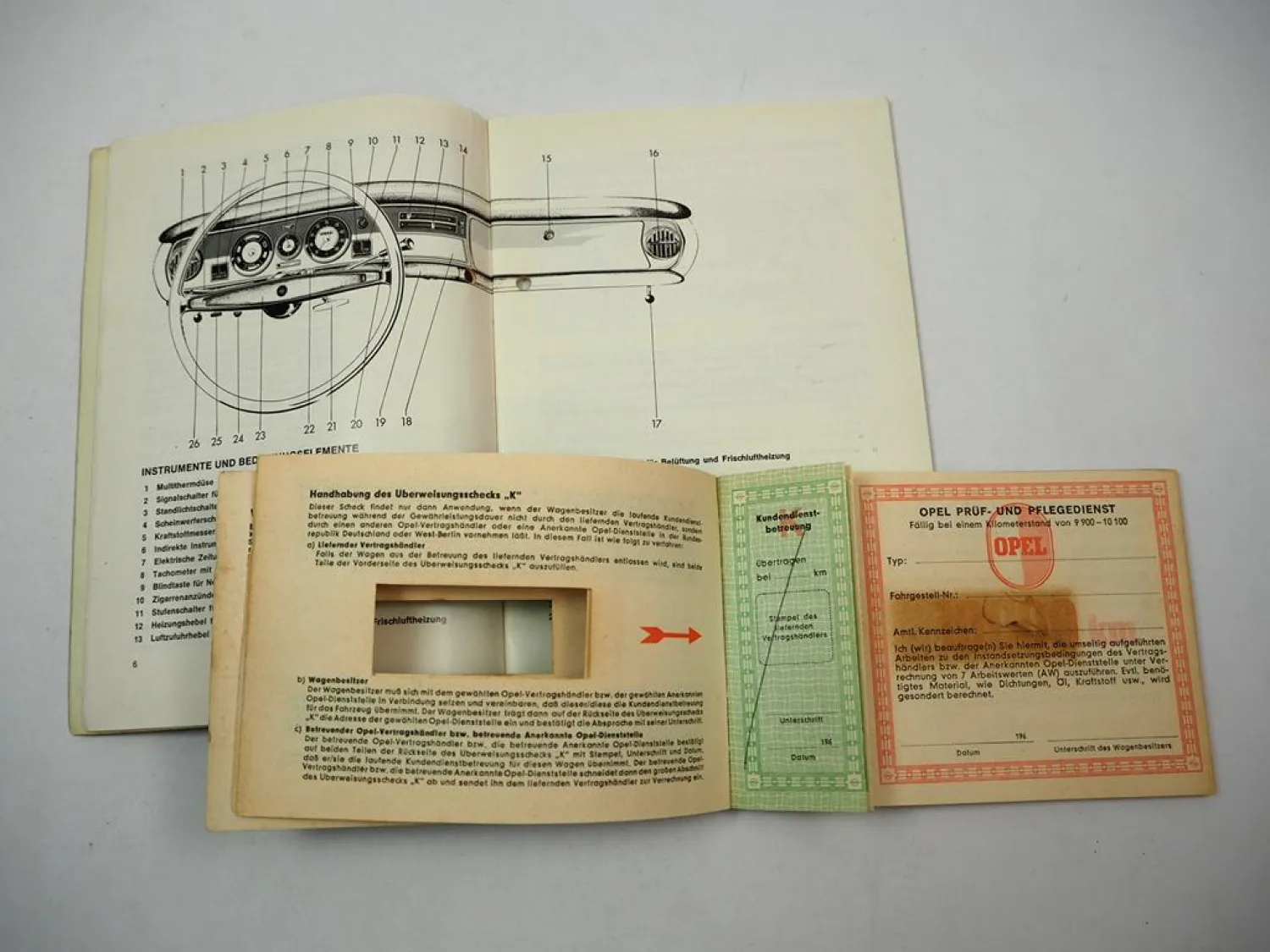 Opel Rekord C Betriebsanleitung Bedienungsanleitung Scheckheft 1967