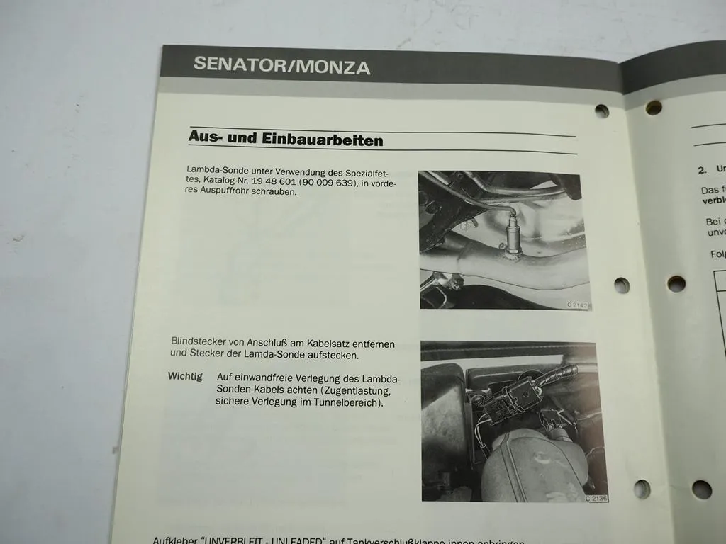 Opel Senator Monza mit C30 NE Motor Katalysator Technische Neuheiten Information