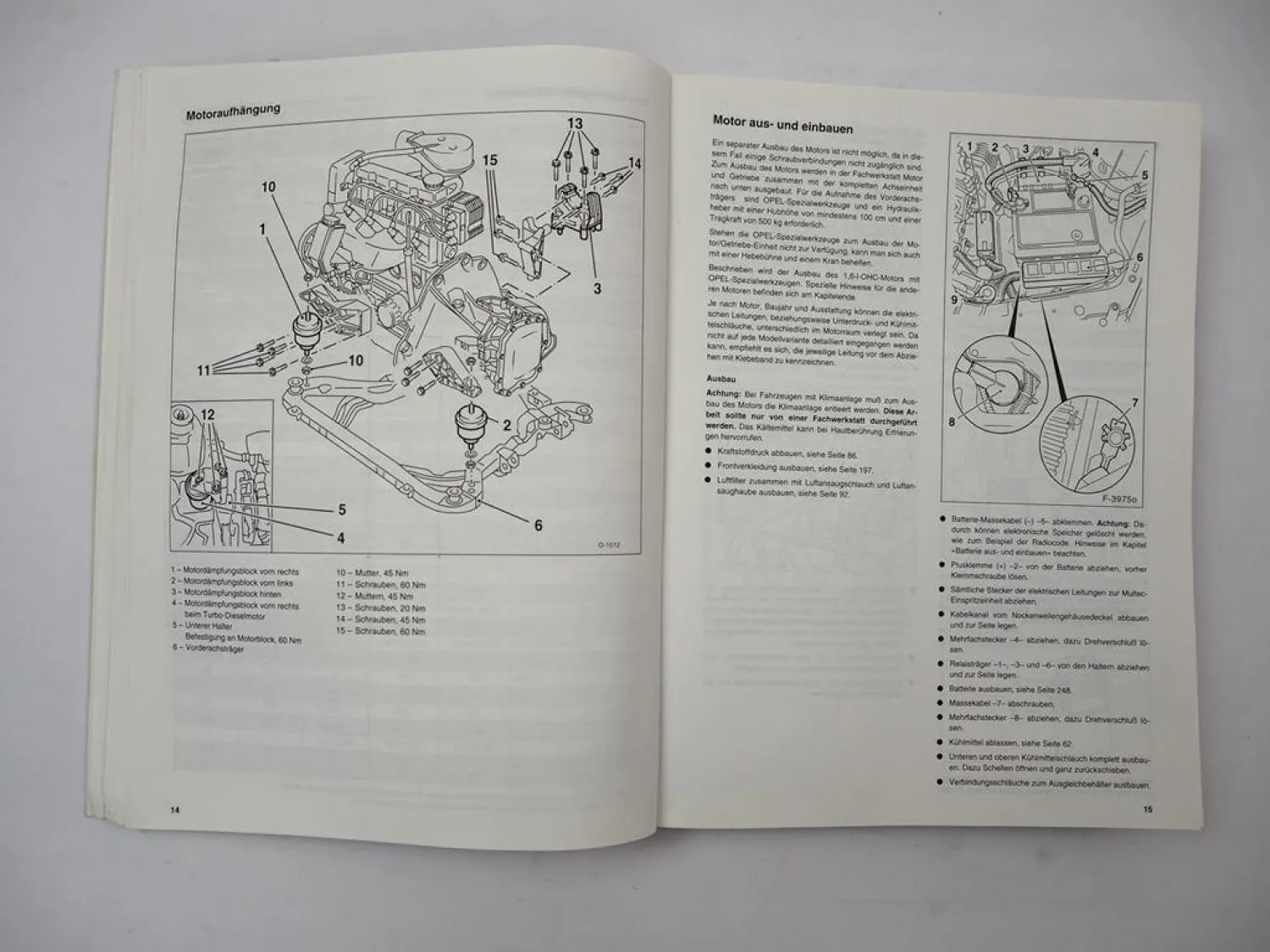 Opel Vectra B Reparaturanleitung 1995 - 2000 So wirds gemacht Etzold Bd. 101