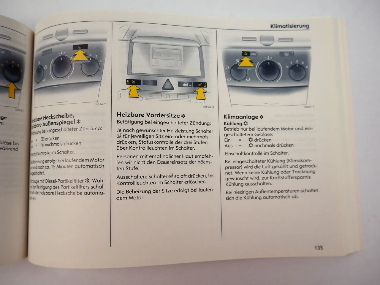 Opel Zafira B Bedienungsanleitung Wartung Betriebsanleitung Stand April 2005