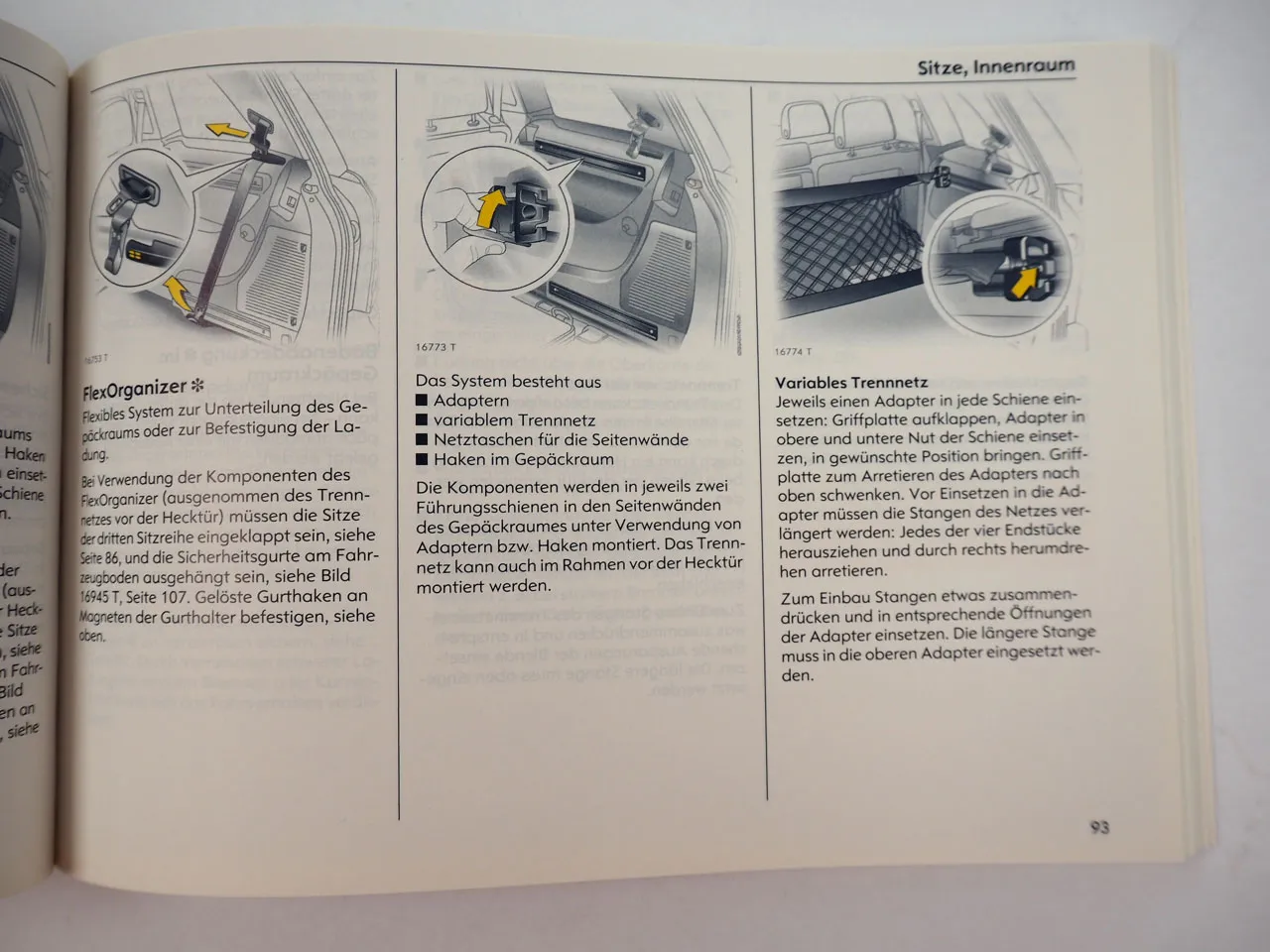 Opel Zafira B Bedienungsanleitung Wartung Betriebsanleitung Stand April 2005