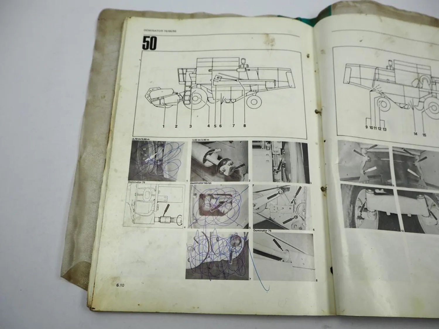 Orig. Claas Dominator 56 66 76 Operators Manual Maintenance Wiring Diagram 1981