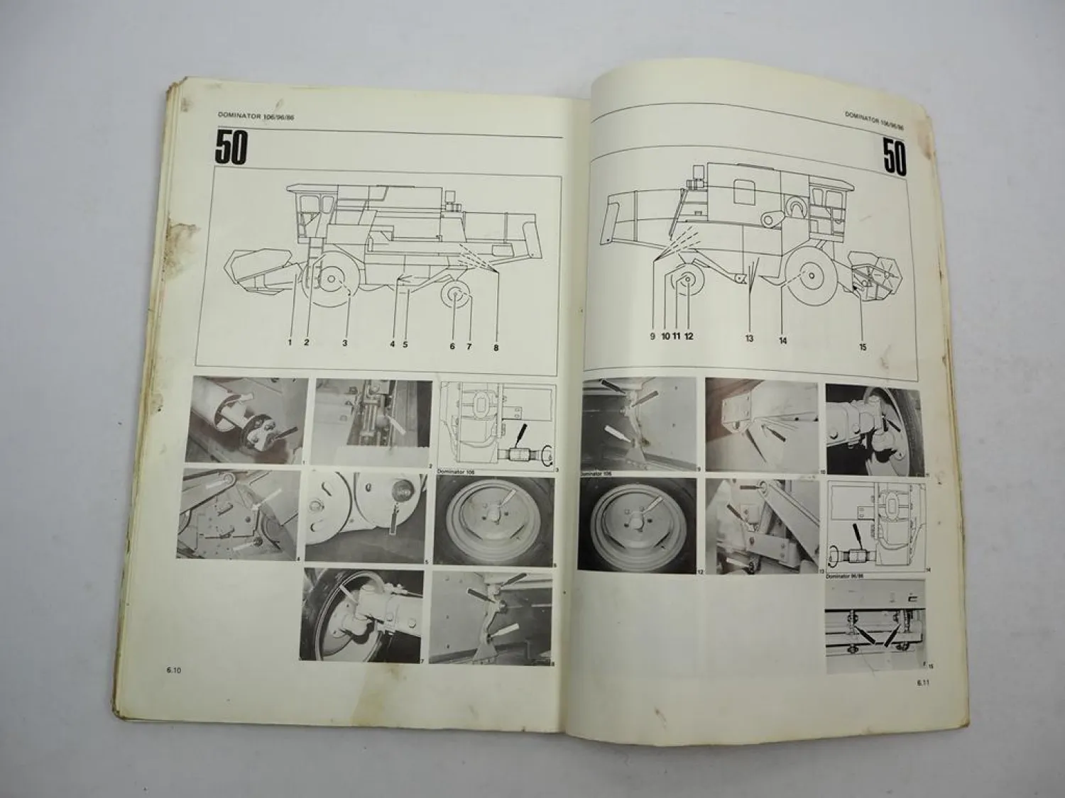 Orig. Claas Dominator 86 96 106 Operators Manual Maintenance Wiring Diagram 1981