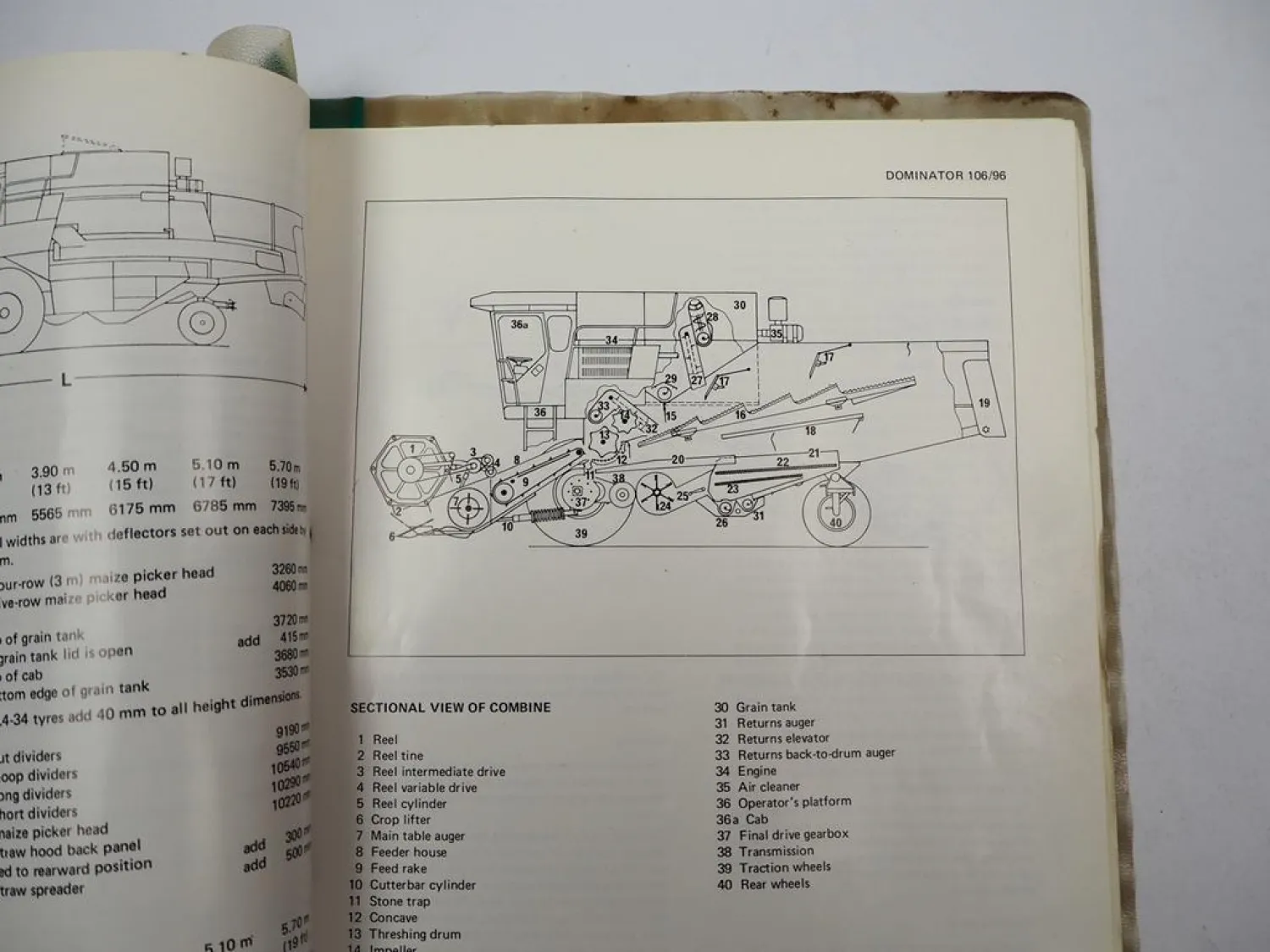 Orig. Claas Dominator 96 106 Operators Manual Maintenance Wiring Diagram 1979