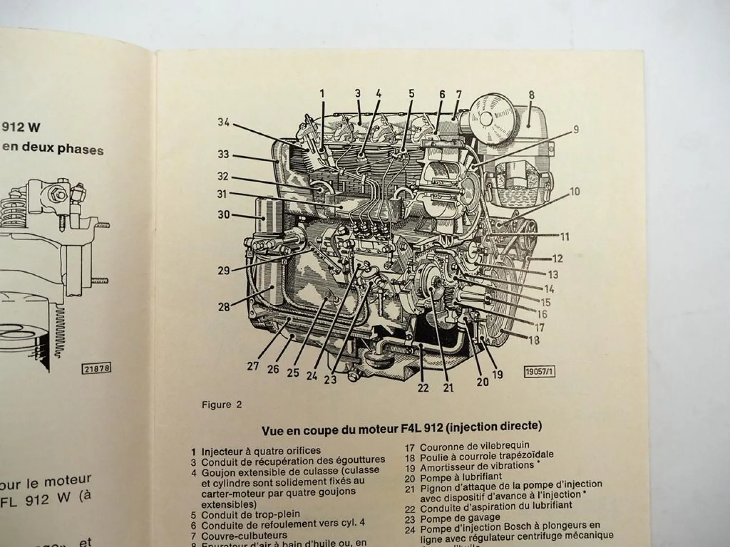 Orig. Deutz F3L F4L F5L F6L 912 W Moteur Manuel dinstructions 1977 französisch