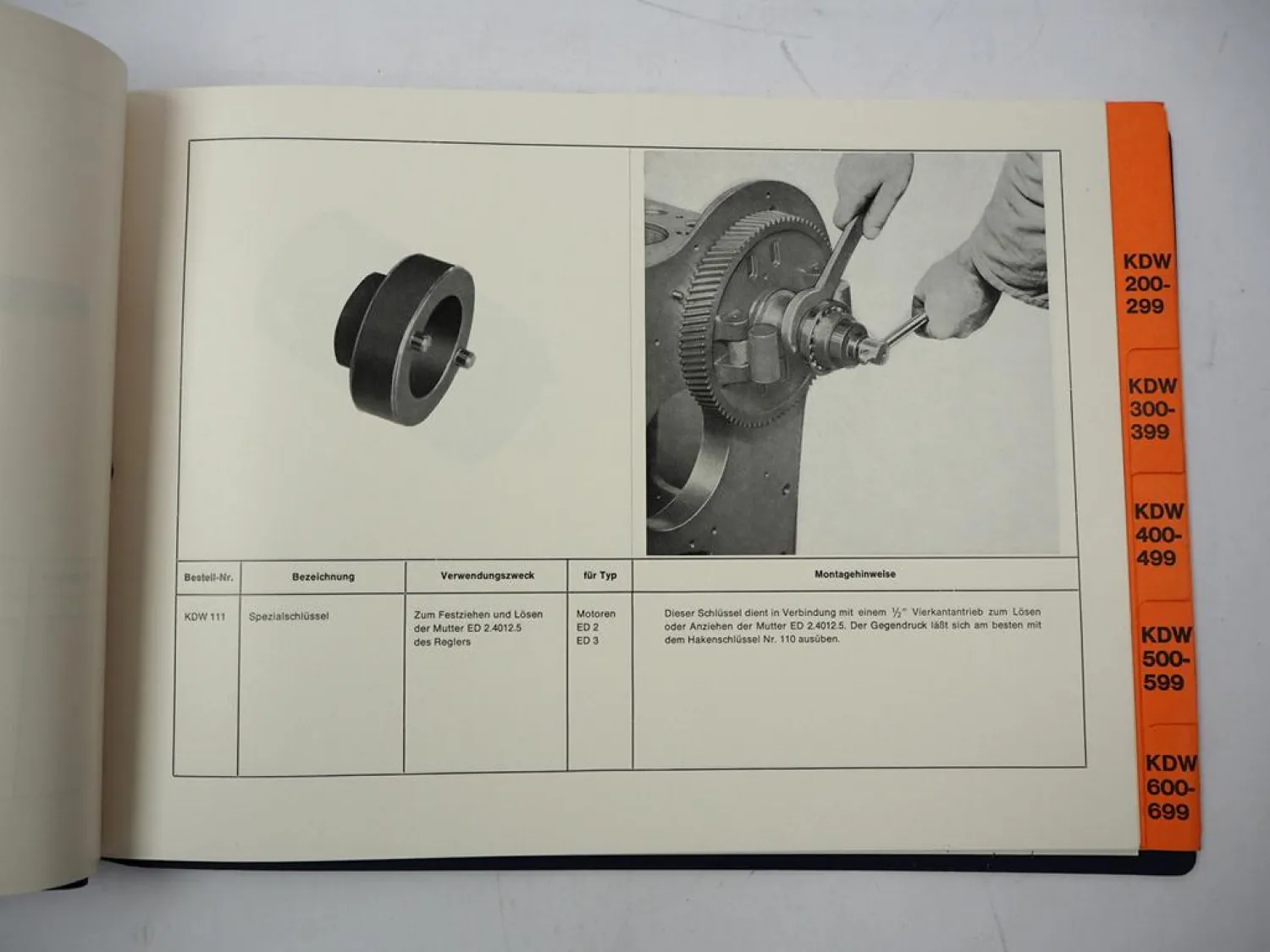 Orig. Eicher Kundendienstwerkzeuge Katalog Motor Düsen Hydraulik Getriebe 1965