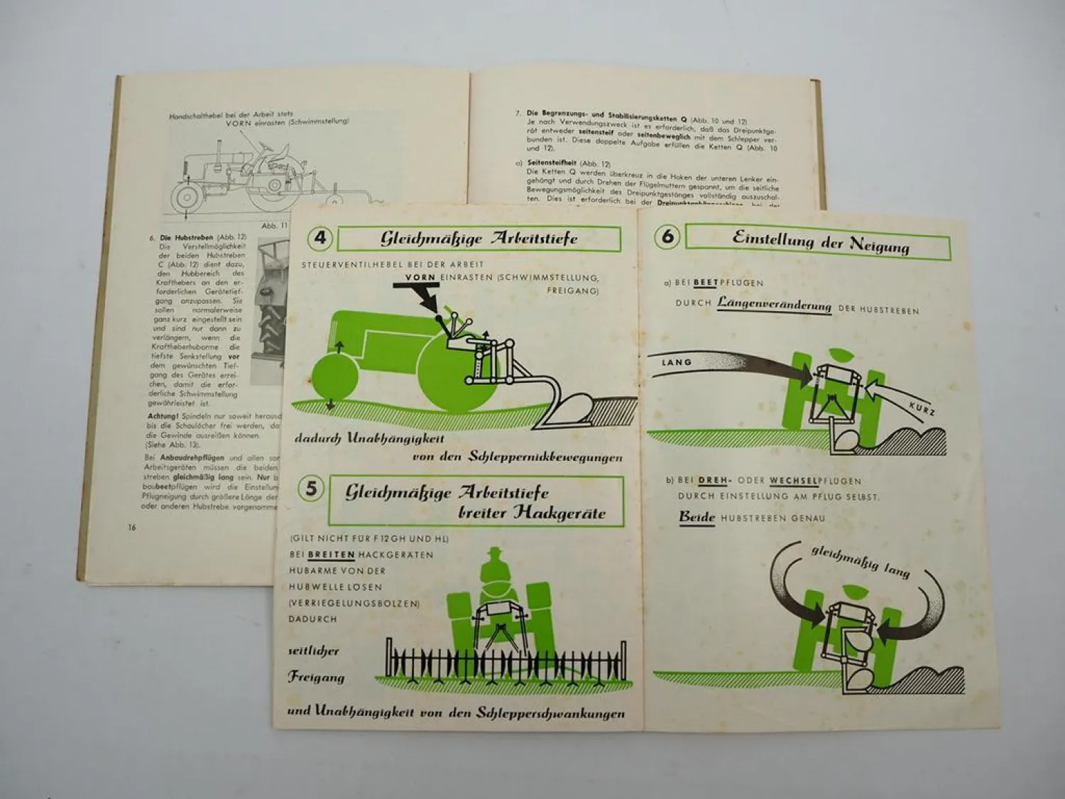 Orig. Fendt 80.3 86.3 Kraftheber für Schlepper Betriebsanleitung Bedienung 1958