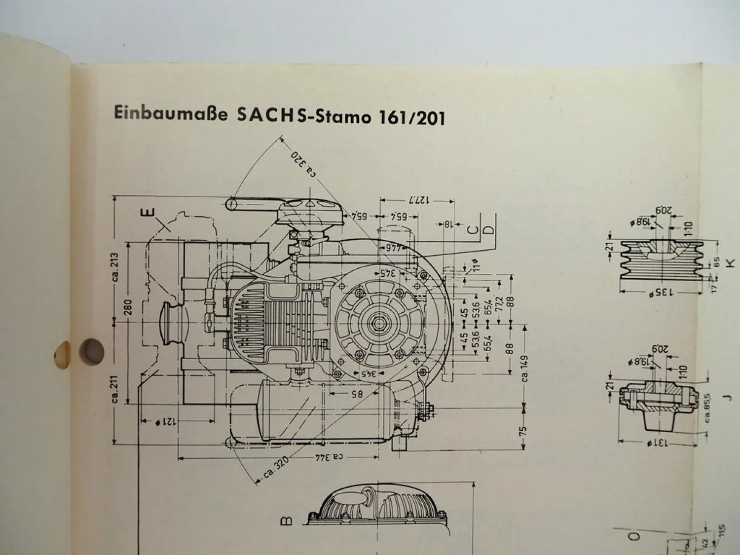 Orig. Fichtel & Sachs Stamo Motor 161 201 281 Werkstatthandbuch Reparatur 1964