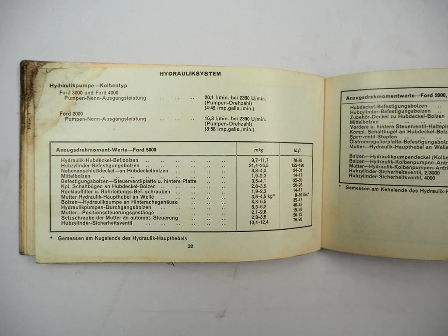 Orig. Ford 2000 3000 3055 4000 5000 Traktor Betriebsanleitung Technische Daten