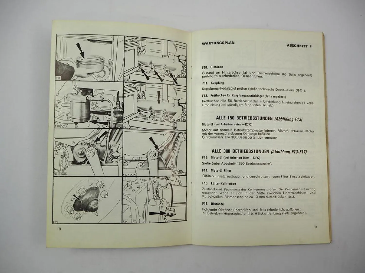 Orig. Ford 2000 3000 3055 4000 5000 Traktor Betriebsanleitung Wartungsheft 1972