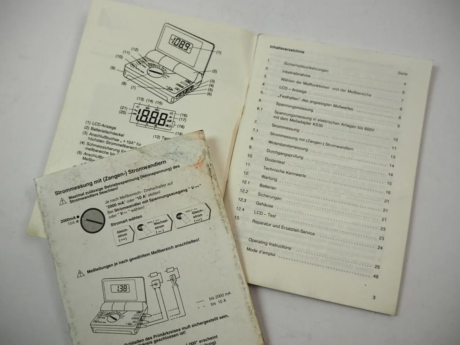 Orig. Gossen Metrawatt METRAport 33 Digital Multimeter Bedienungsanleitung 1996