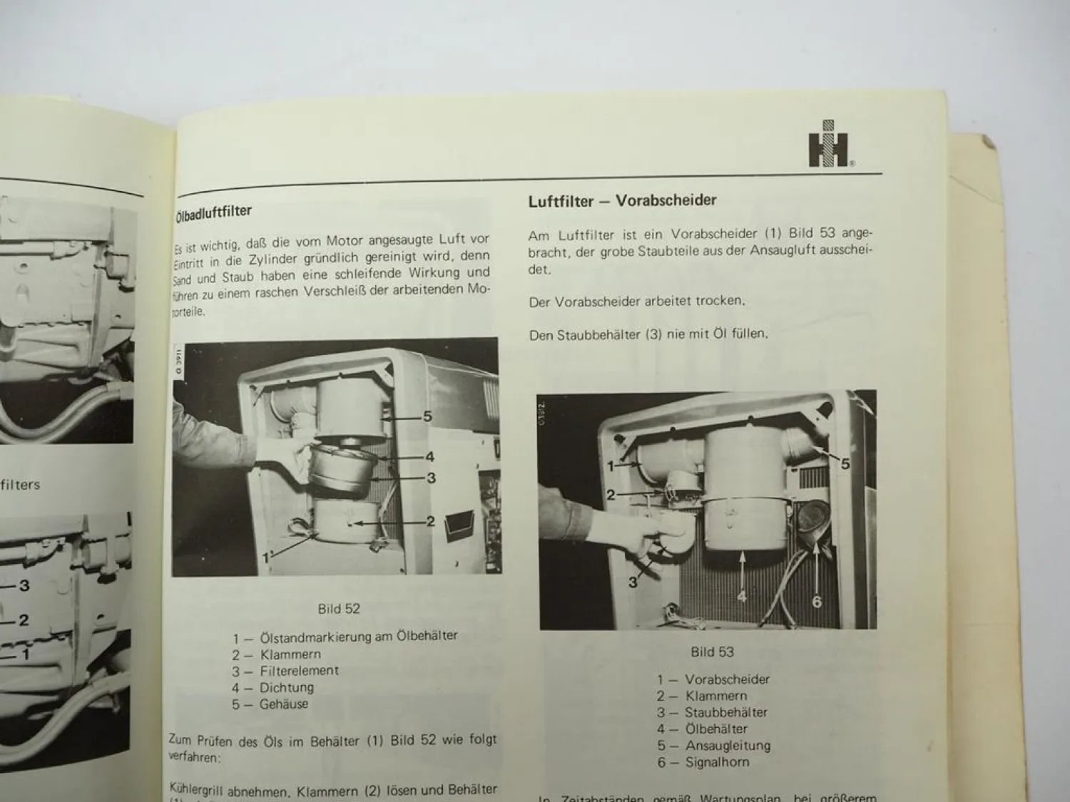 Orig. IHC Mc Cormick 553 654 724 824 Bedienungsanleitung Betriebsanleitung 1972