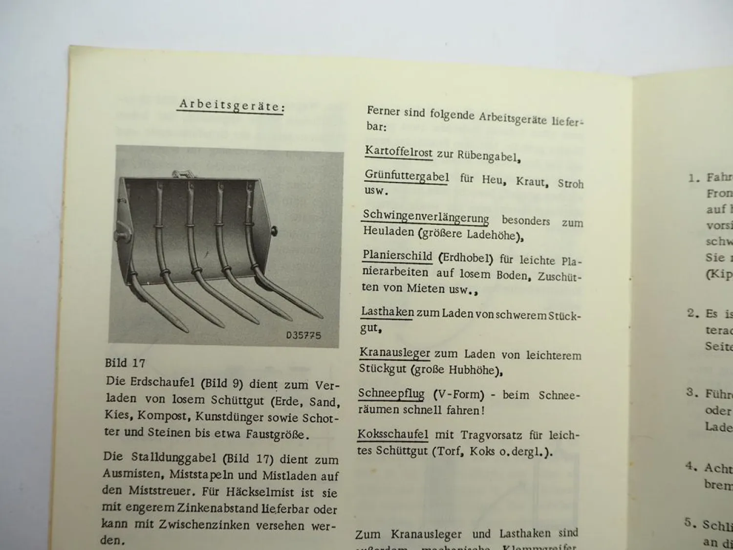 Orig. John Deere Lanz 30 40 Frontlader 310 510 710 Schlepper Betriebsanleitung