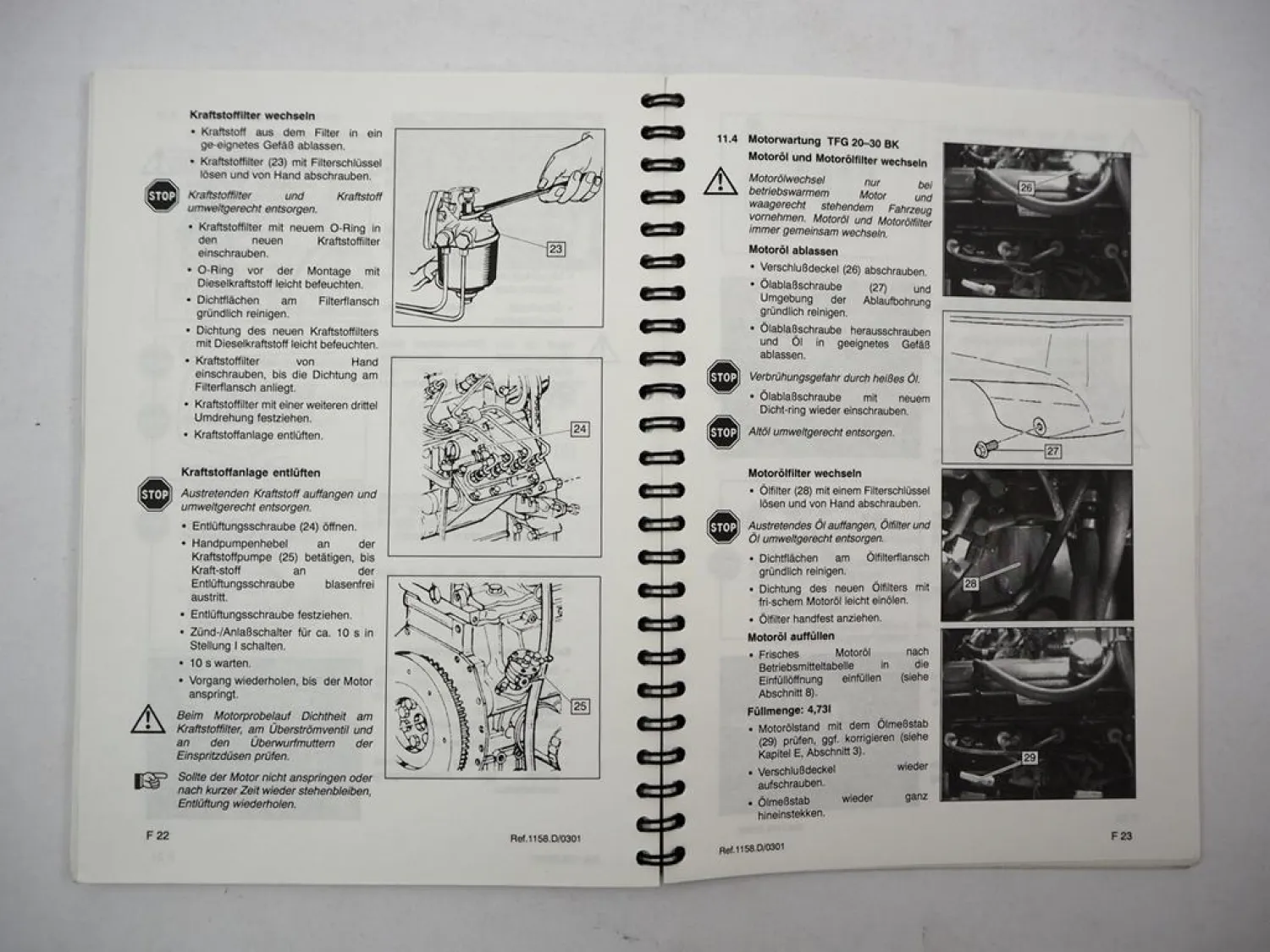Orig. Jungheinrich DFG TFG 16 - 50 A B C Gabelstapler Betriebsanleitung 2001