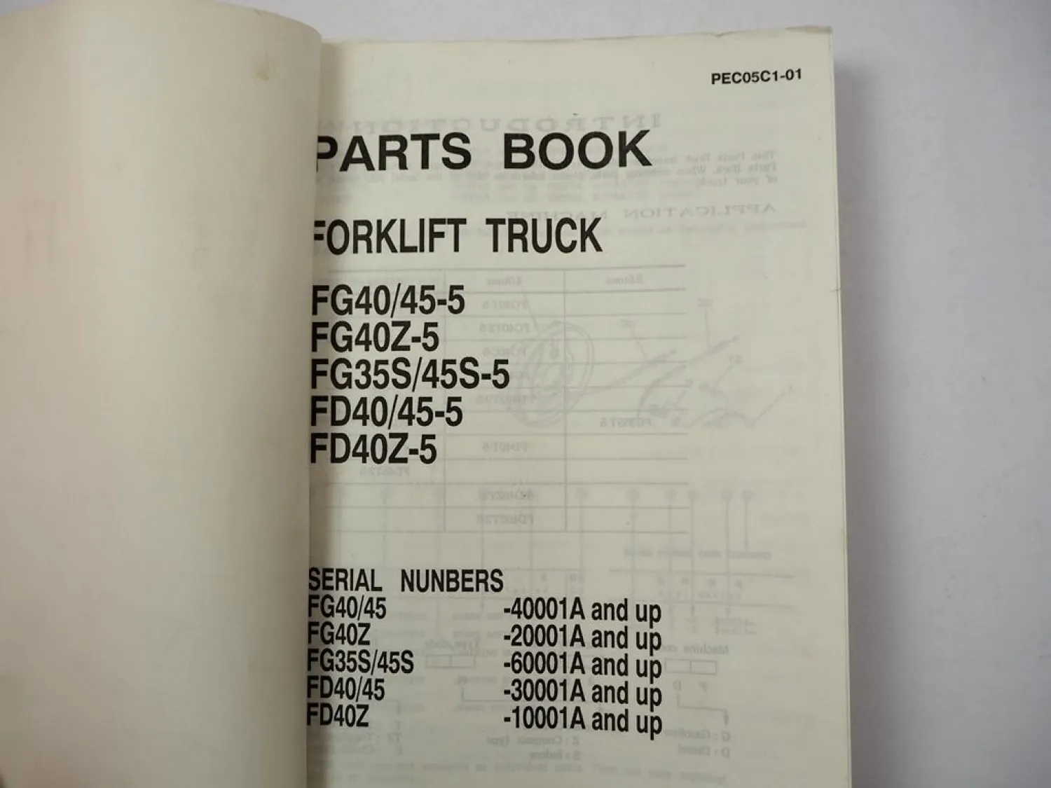 Orig. Komatsu FD FG 35 40 45 Z S -5 Forklift Parts List Ersatzteilliste 1991