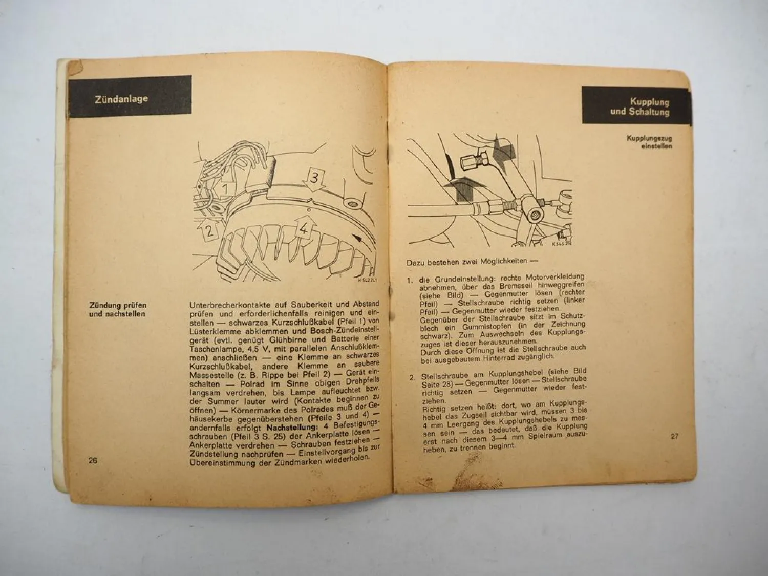 Orig. Kreidler Florett Mokick K54/32D Betriebsanleitung Bedienung Wartung 1972