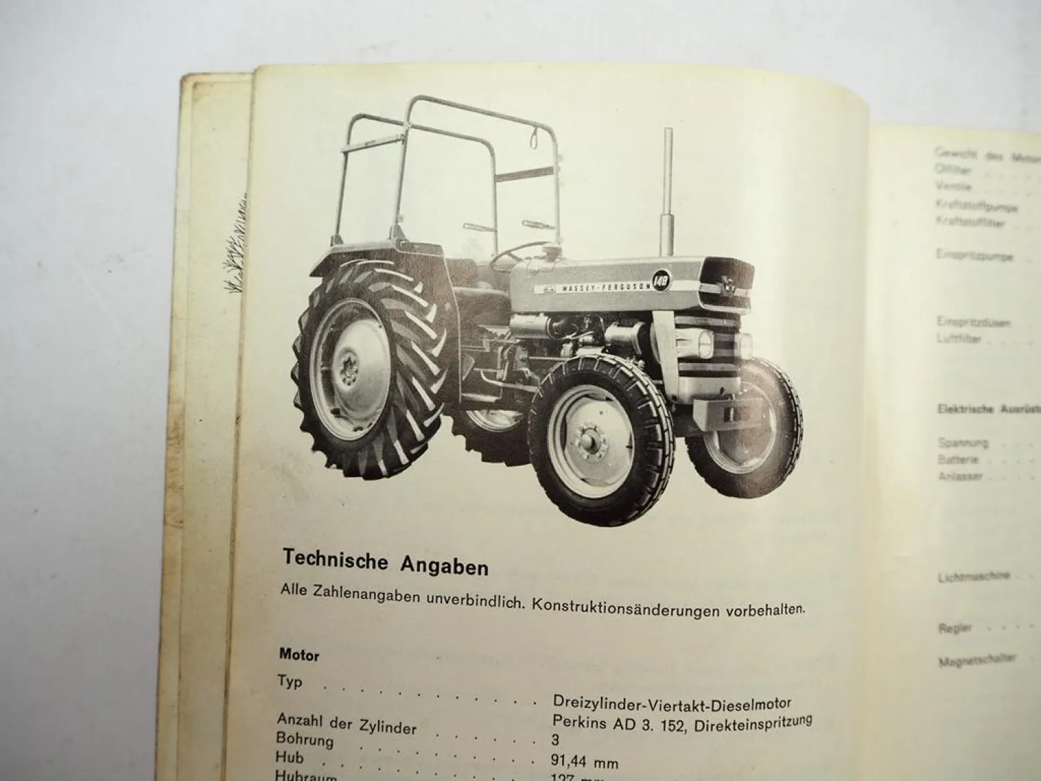 Orig. Massey Ferguson MF 148 Schlepper Betriebsanleitung Bedienung Wartung 1972