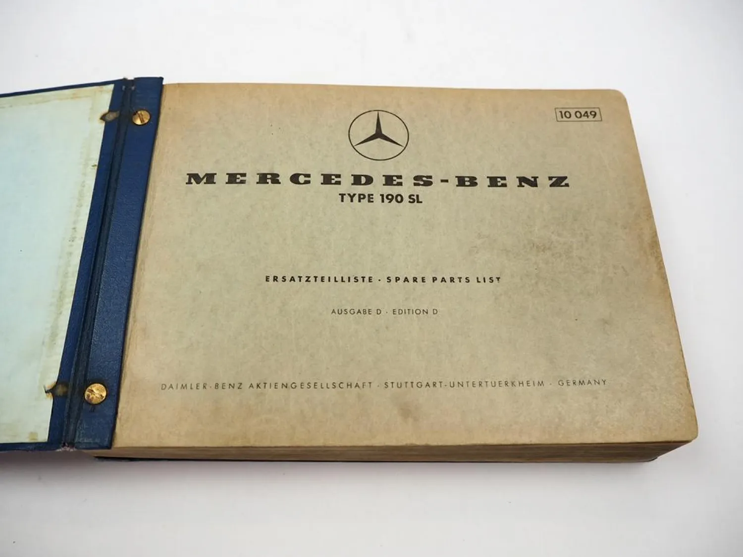 Orig. Mercedes Benz 190SL W121 Coupe Roadster Ersatzteilliste Parts List 1963