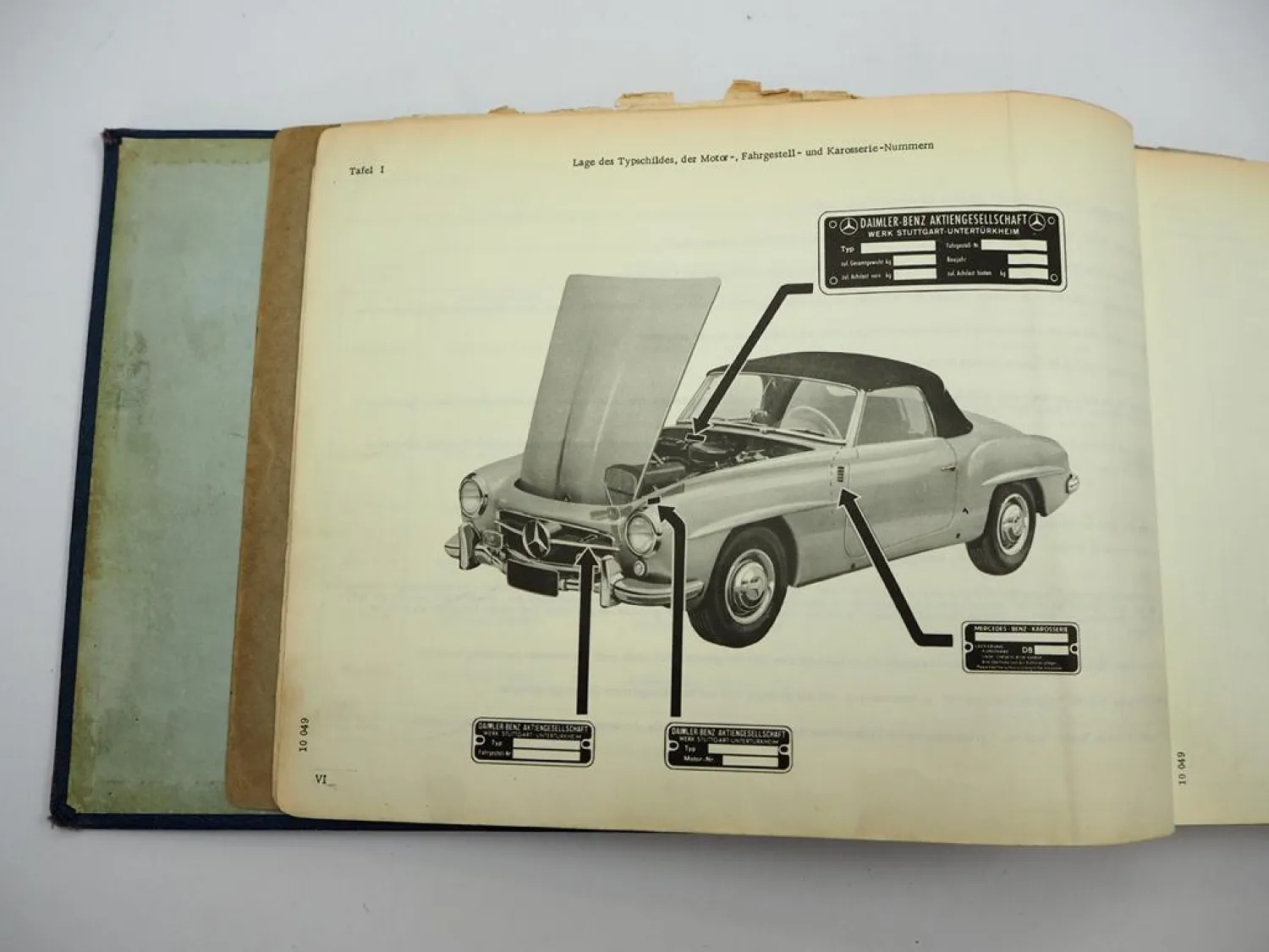 Orig. Mercedes Benz 190SL W121 Coupe Roadster Ersatzteilliste Parts List 1963