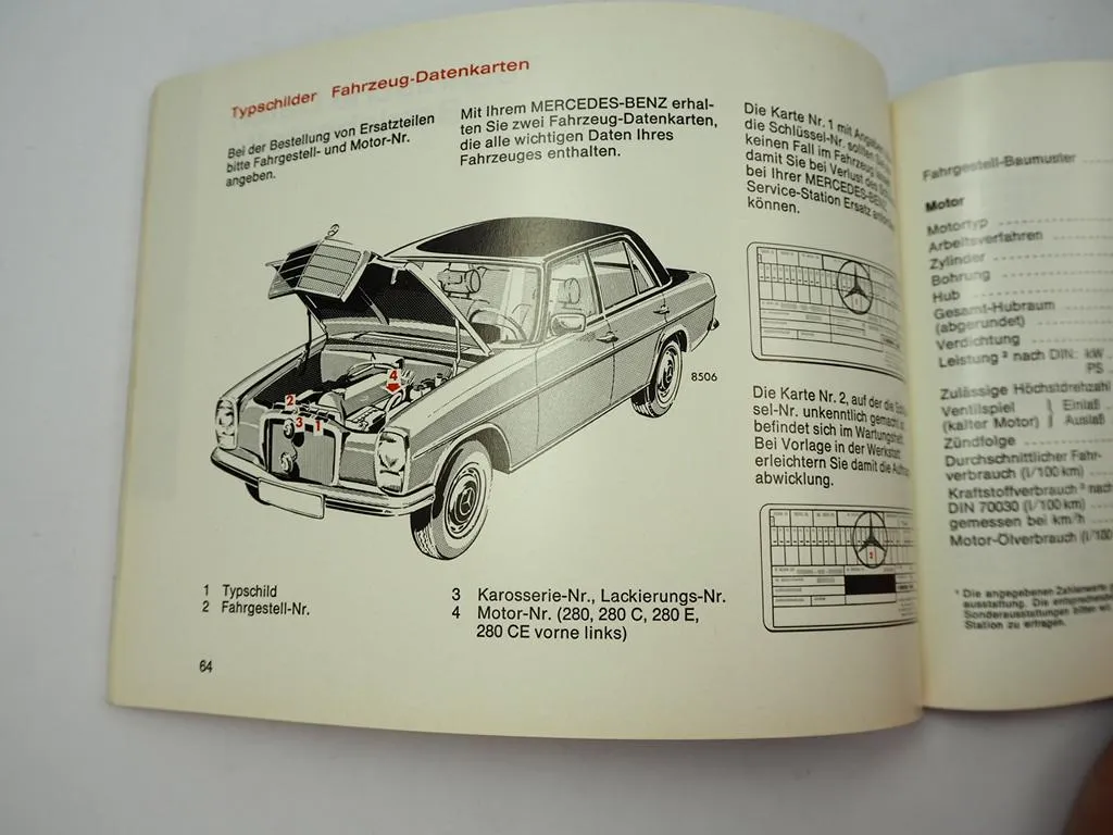 orig Mercedes Benz 230.6 250 280 280CE W114 Betriebsanleitung 1976