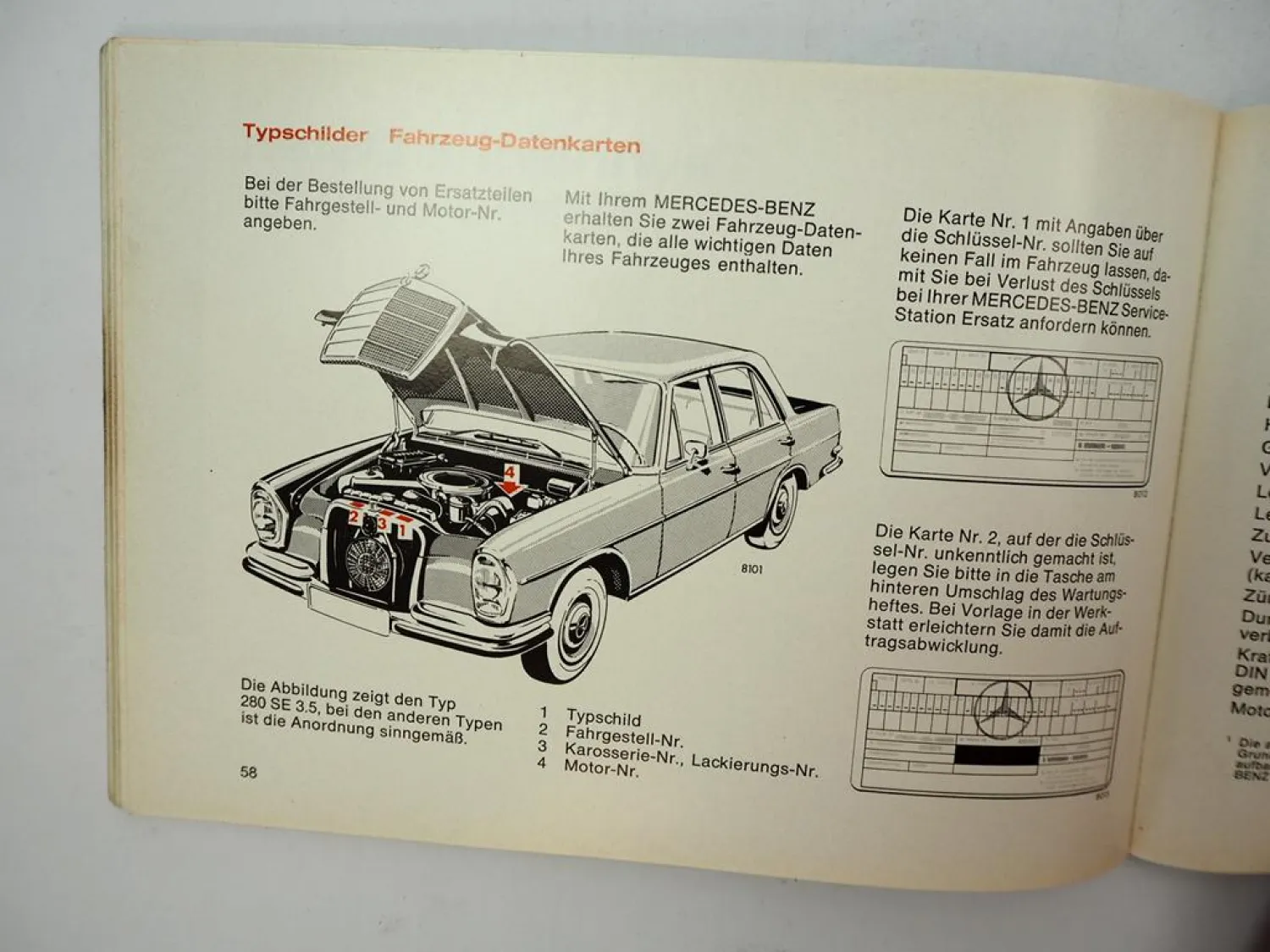 orig Mercedes Benz 280 S SE / SE 3.5 SEL 3.5 W108 Betriebsanleitung 1971