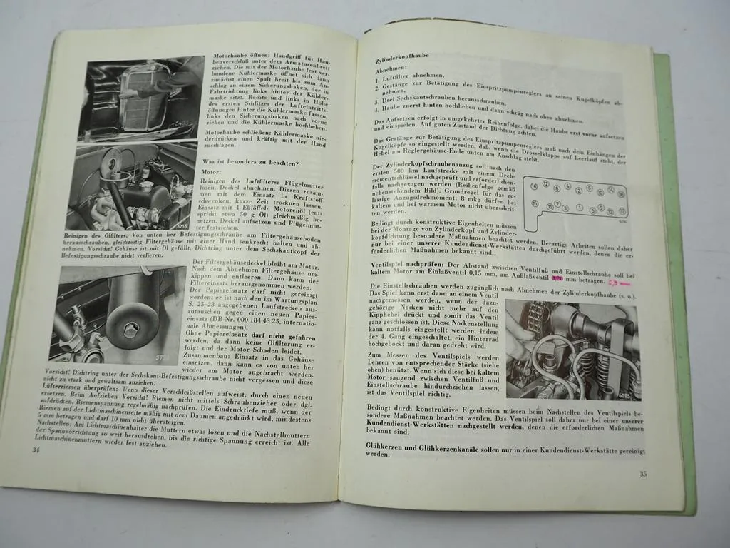 orig Mercedes Benz Typ 190D Ponton W121 Betriebsanleitung Bedienung Wartung 1959