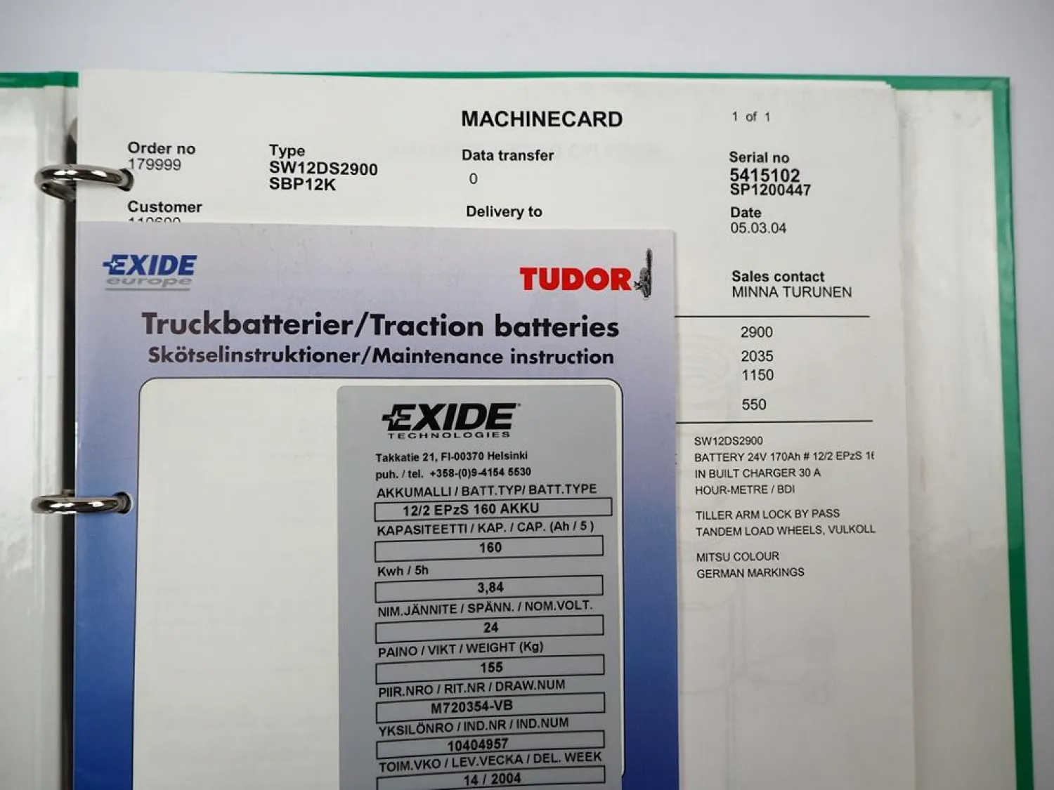 Orig. Mitsubishi SBP12K Forklift Parts List Hubstapler Battery Maintenance 2004