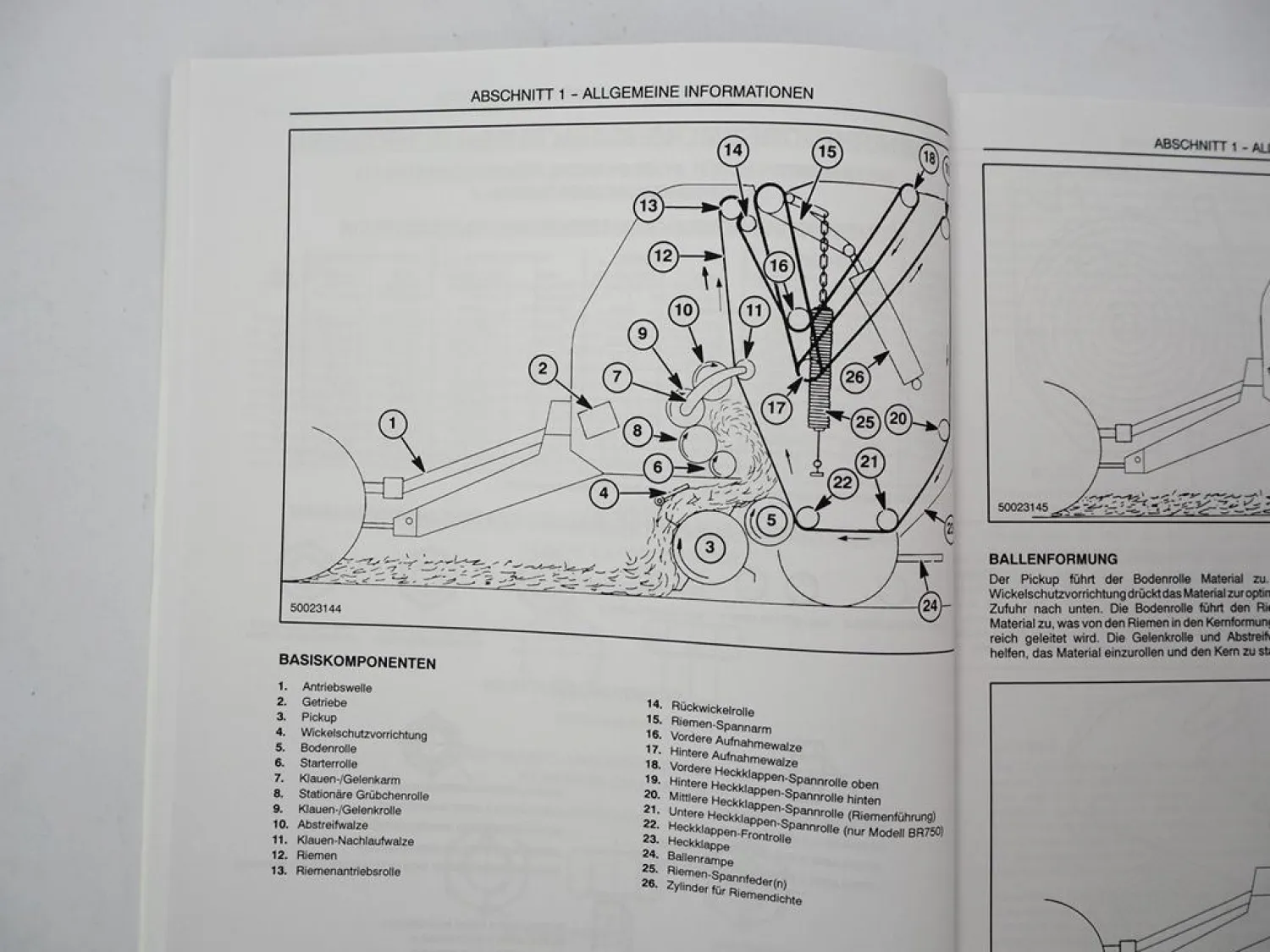 Orig. New Holland BR740 BR750 Rundballenpresse Betriebsanleitung Bedienung 2002