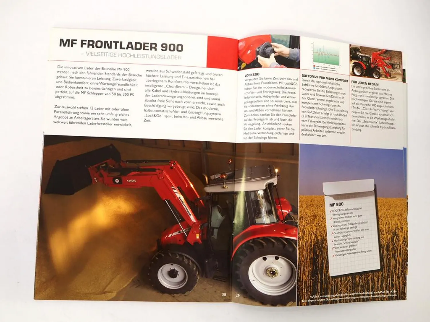 Orig. Prospekt Massey Ferguson Produktprogramm Traktor Mähdrescher Presse 2008