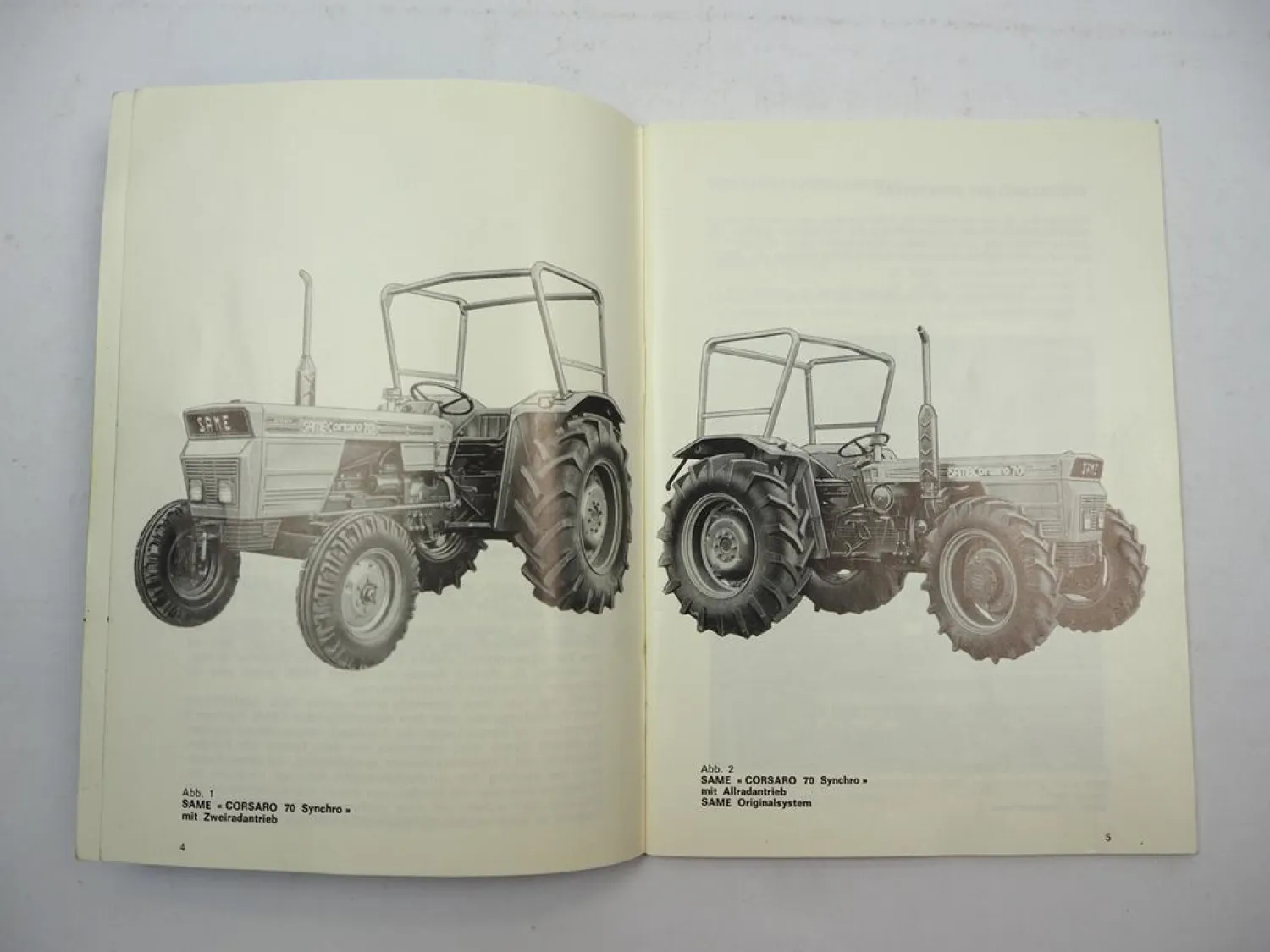 Orig. Same Corsaro 70 Synchro Traktor Betriebsanleitung Bedienung Wartung 1978