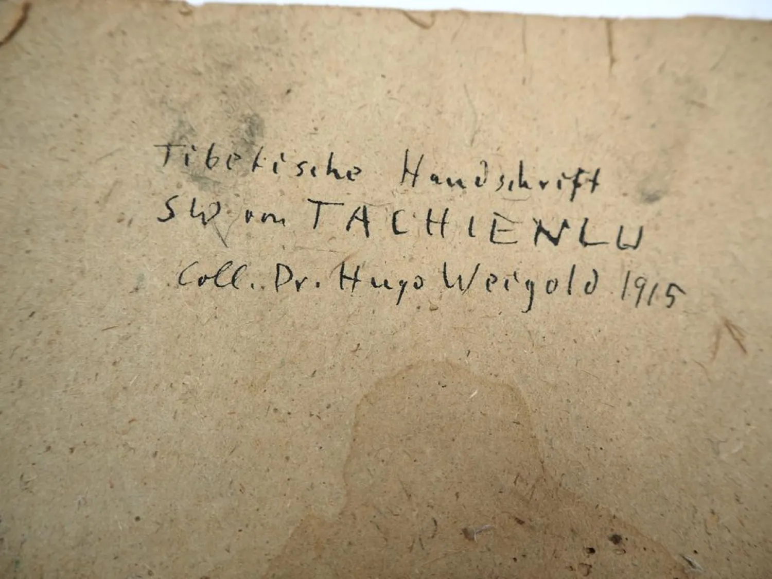 Orig. tibetische Handschrift Tacheilu Kangding China Sammlung H. Weigold 1915
