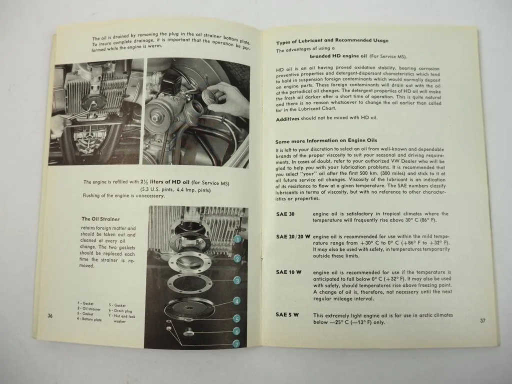 orig VW Käfer Sedan Convertible Instruction Manual Edition August 1960