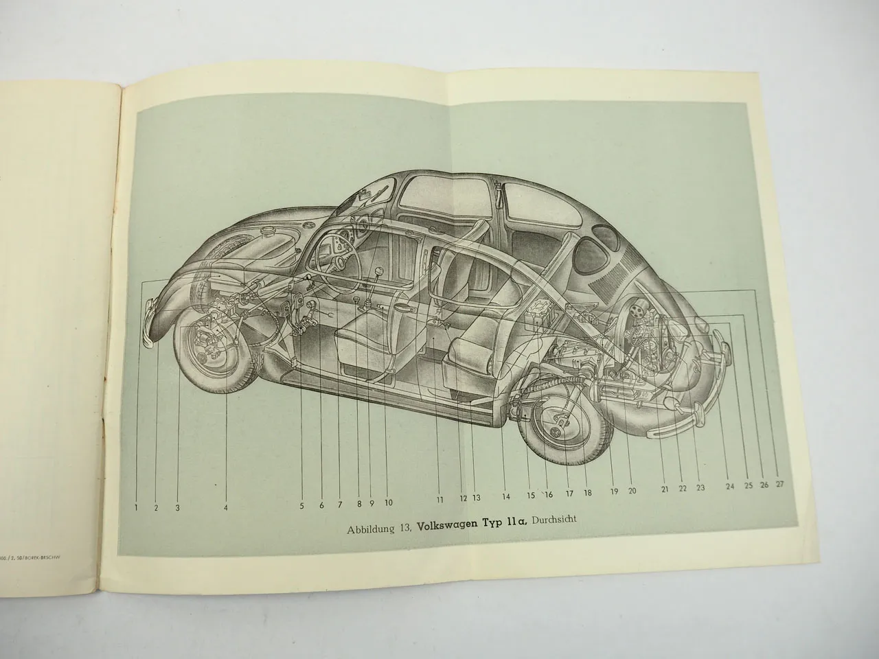 orig VW Käfer Typ 11 11a Betriebsanleitung 1950 Brezelkäfer