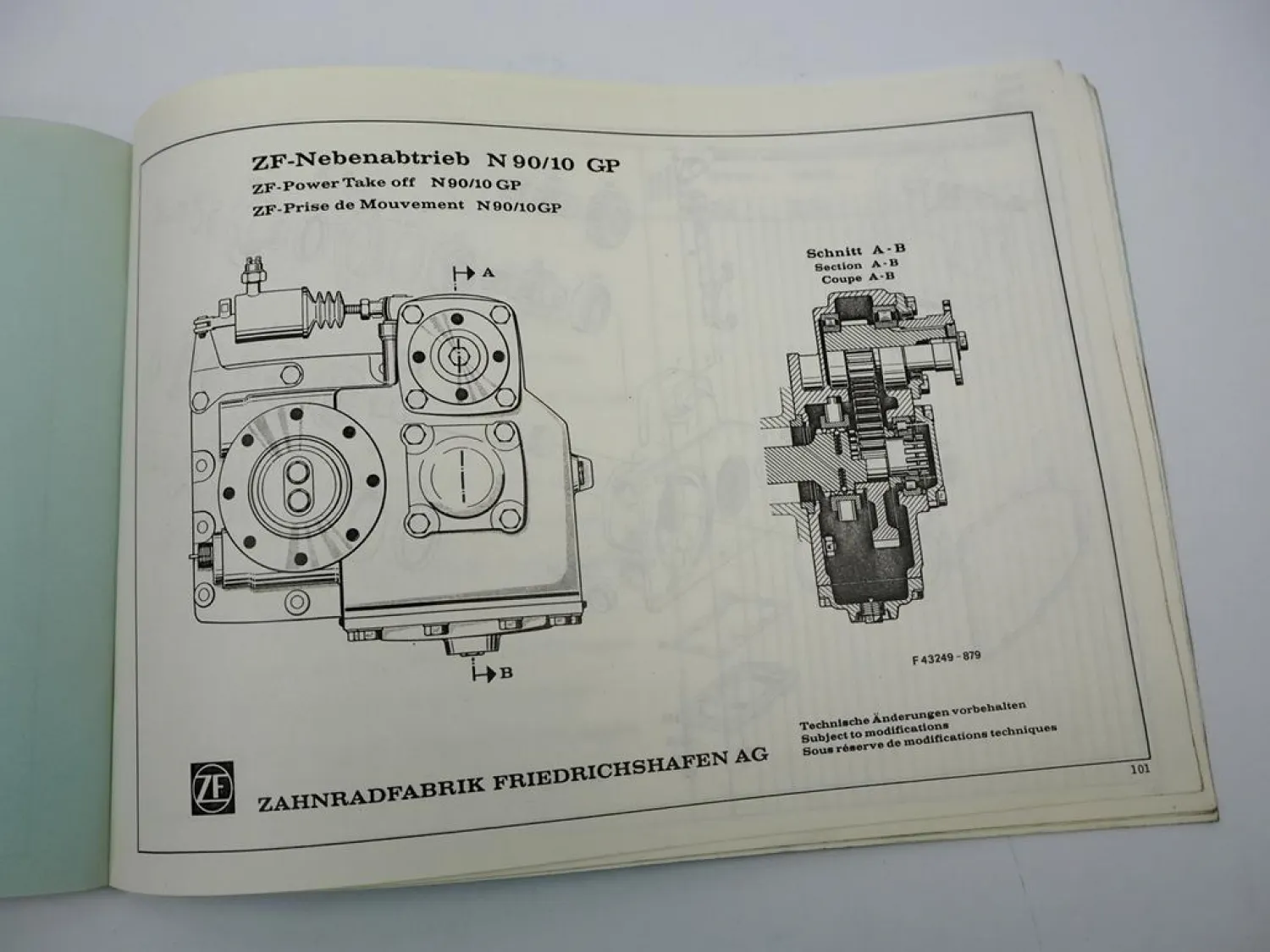Orig. ZF 5K - 90 GP GPA Getriebe Ersatzteilliste Daimler-Benz Parts List 09/1979