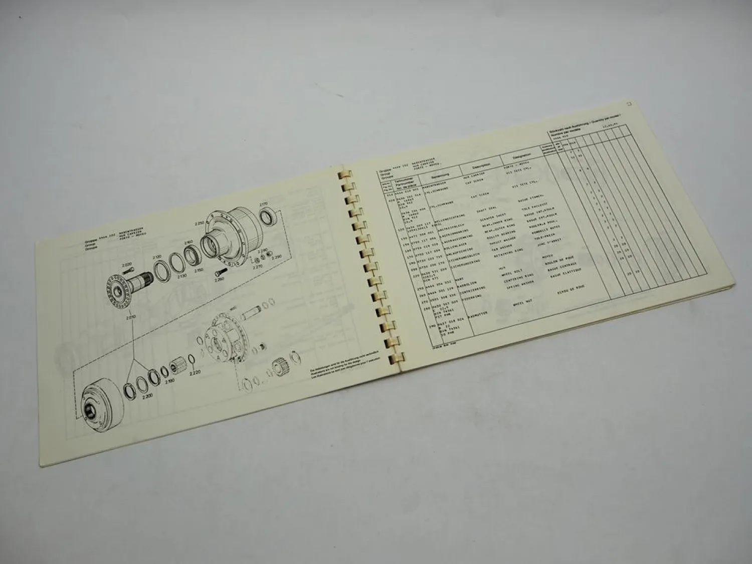 Orig. ZF AP-B 23 Achse AVG-150 Getriebe Ersatzteilliste Eder Parts List 02/1986