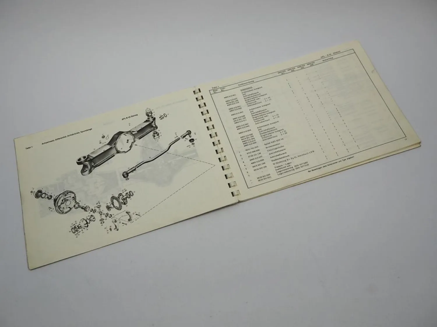 Orig ZF APL-B 45 Planetenlenkachse Ersatzteilliste Demag Krane Schmierplan 1969