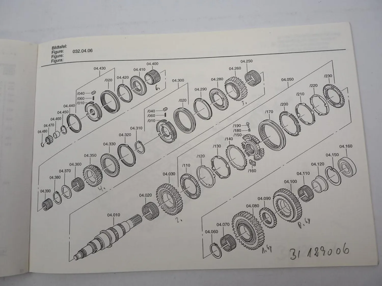 Orig. ZF Ecolite 6 S 850 Getriebe Ersatzteilliste MAN LKW L2000 Parts List 07/00