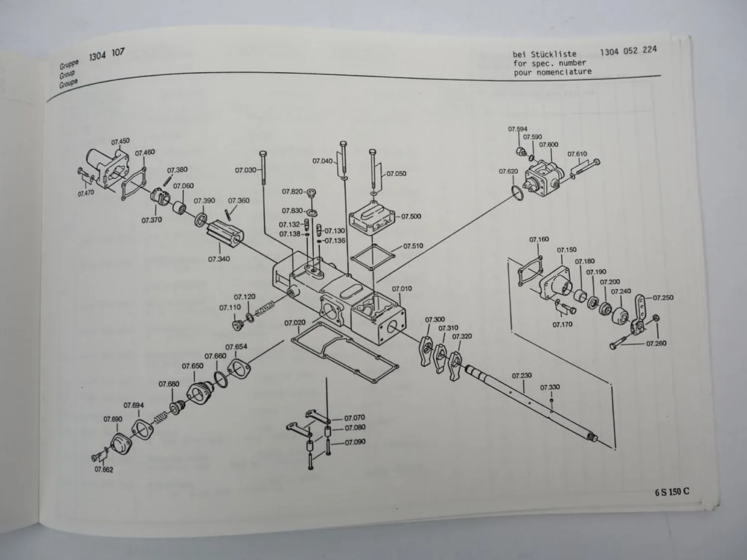 Orig. ZF Ecomid 6 S 150 C Getriebe Ersatzteilliste van Hool Parts List 04/1988