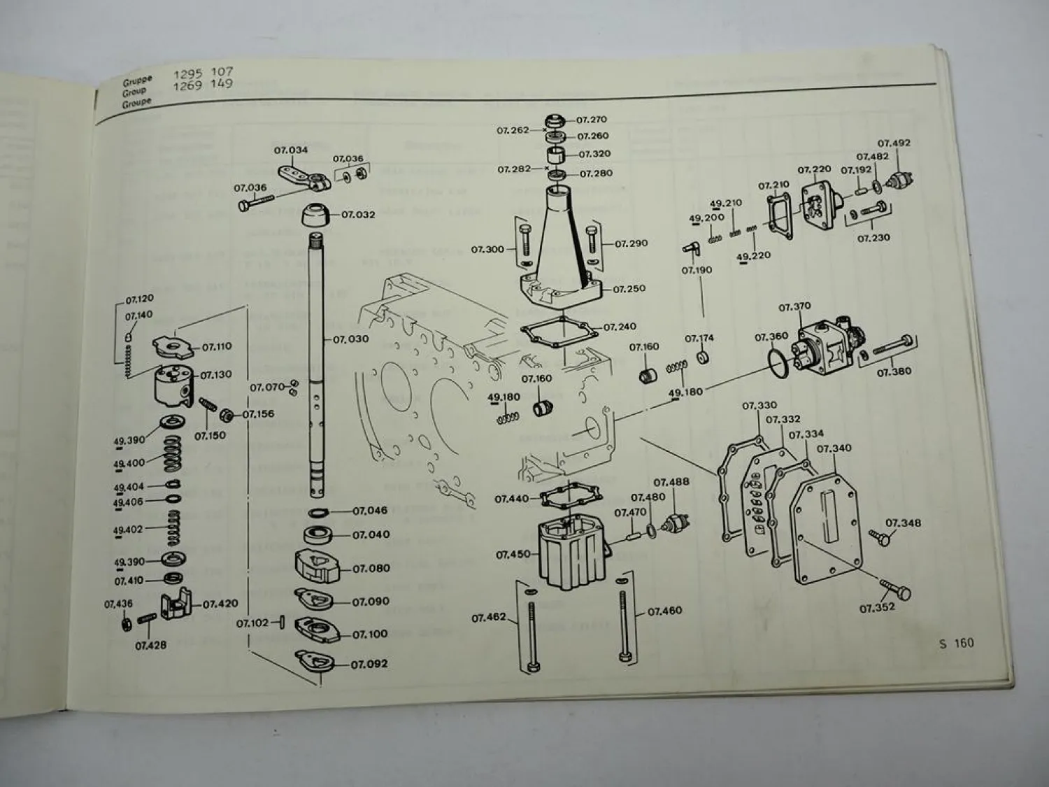 Orig. ZF Ecosplit 16 S 160 Getriebe Ersatzteilliste IVECO-F Parts List 5/82