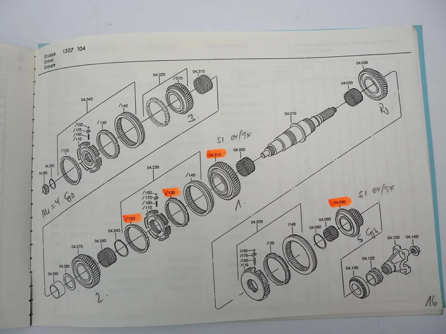 Orig. ZF S 5-42 Synchroma Getriebe Ersatzteilliste Leyland DAF Parts List 3/1991