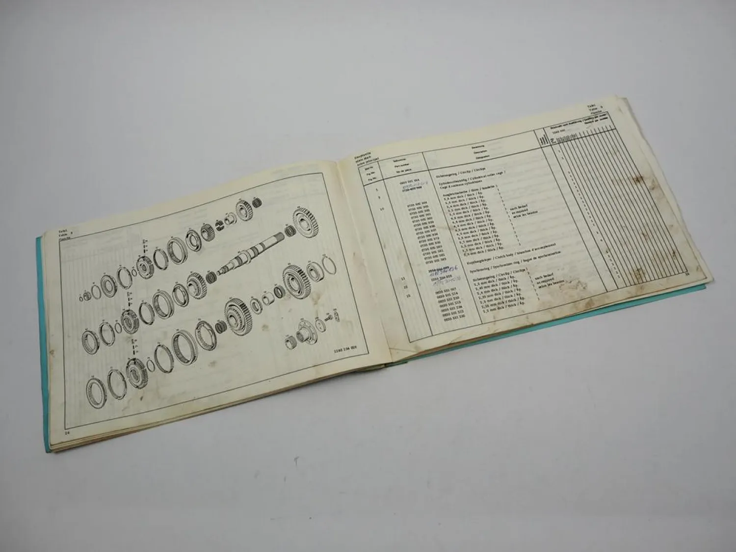 Orig ZF S 6-65 Synchroma Getriebe Ersatzteilliste Daimler-Benz Parts List 10/77