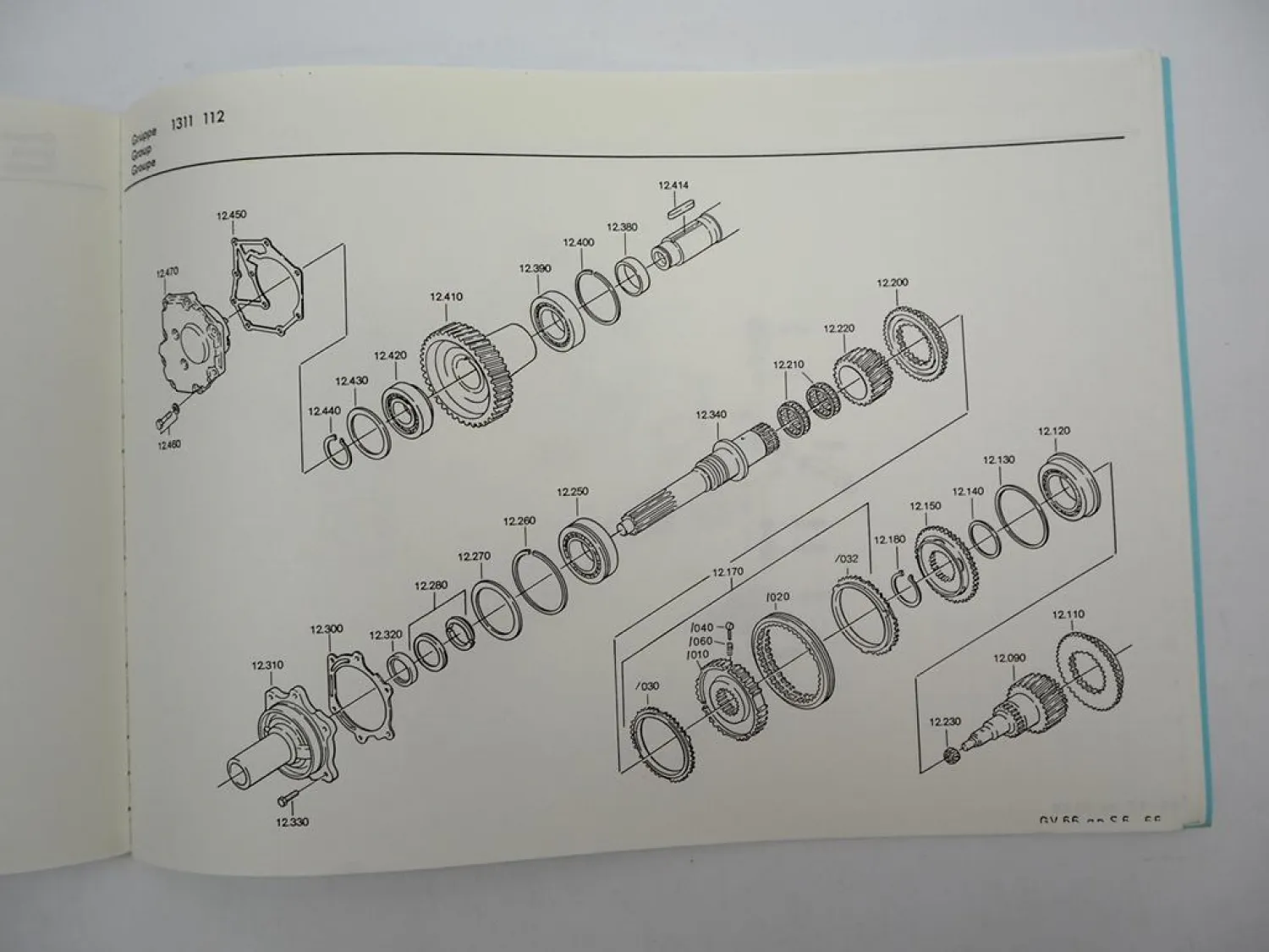 Orig. ZF S 6-66 Synchroma Getriebe mit GV Ersatzteilliste MAN Parts List 07/1990