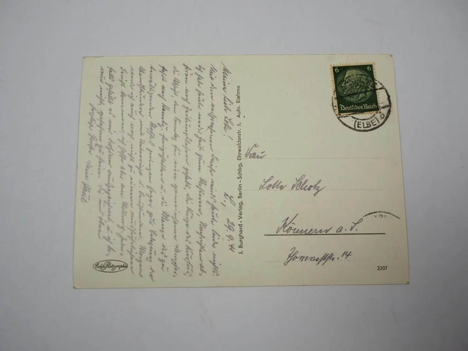 Original AK Lauenburg Elbe Fliegerkorps Modellflugschule ca. 1941